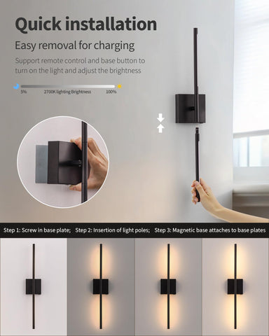 KDG LED wall lamps with metal body and durable finish