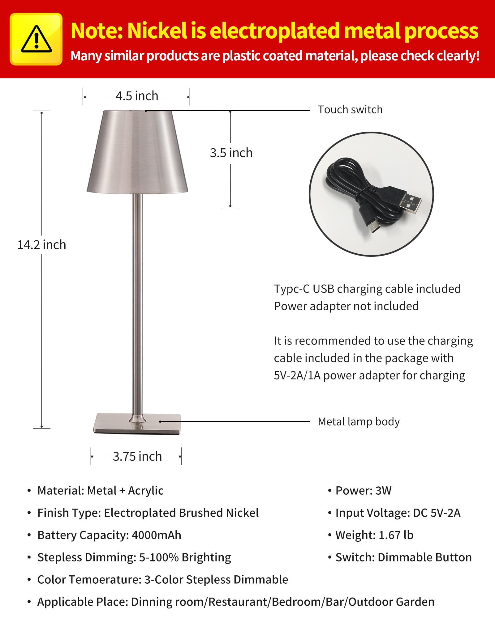 KDG metal body desk lamp with gold finish for durable style