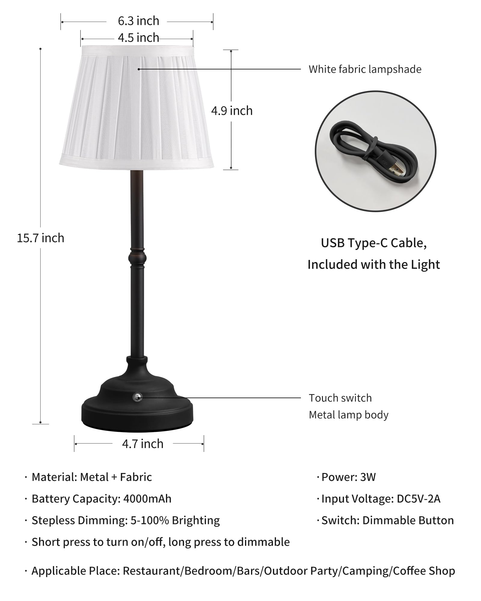 KDG metal body with electroplated finish for durability and premium feel