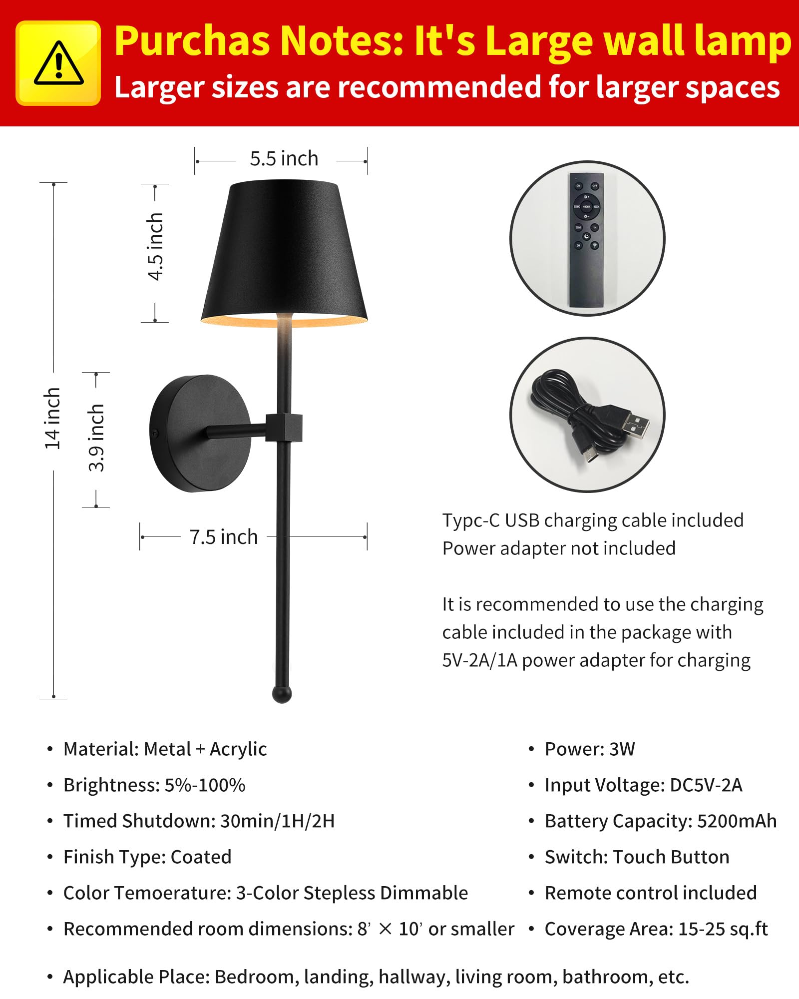 KDG metal finish wall sconce with durable, modern styling.
