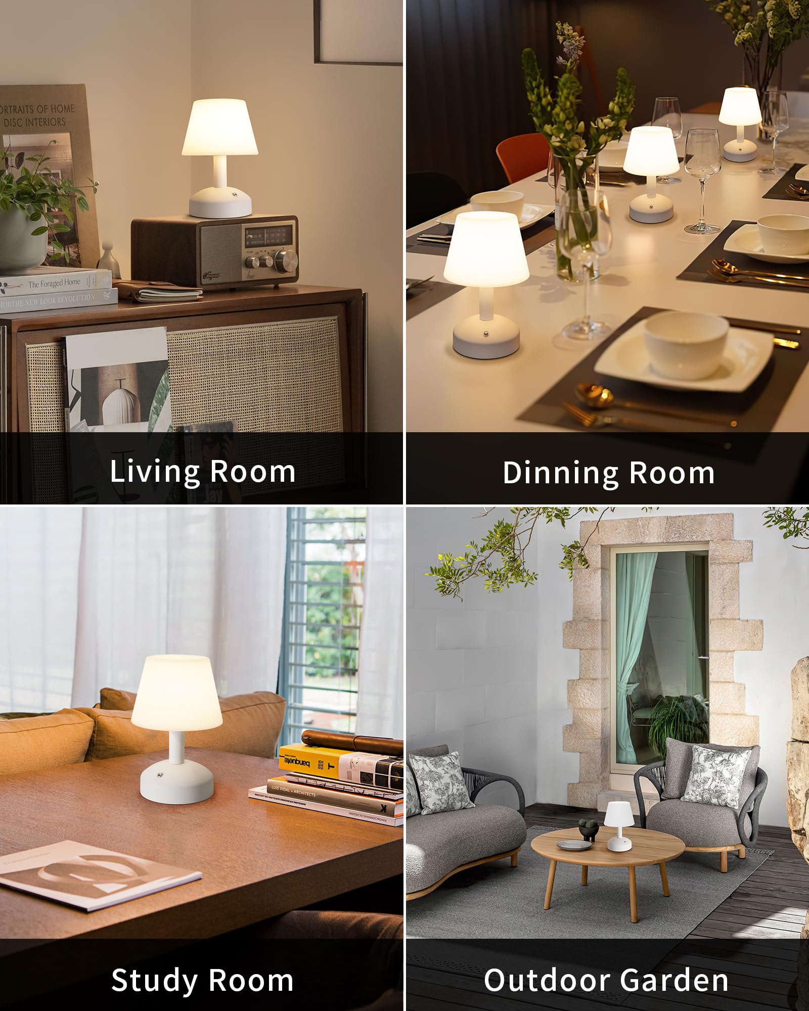 KDG compact lamp size fits desks and shelves without clutter.