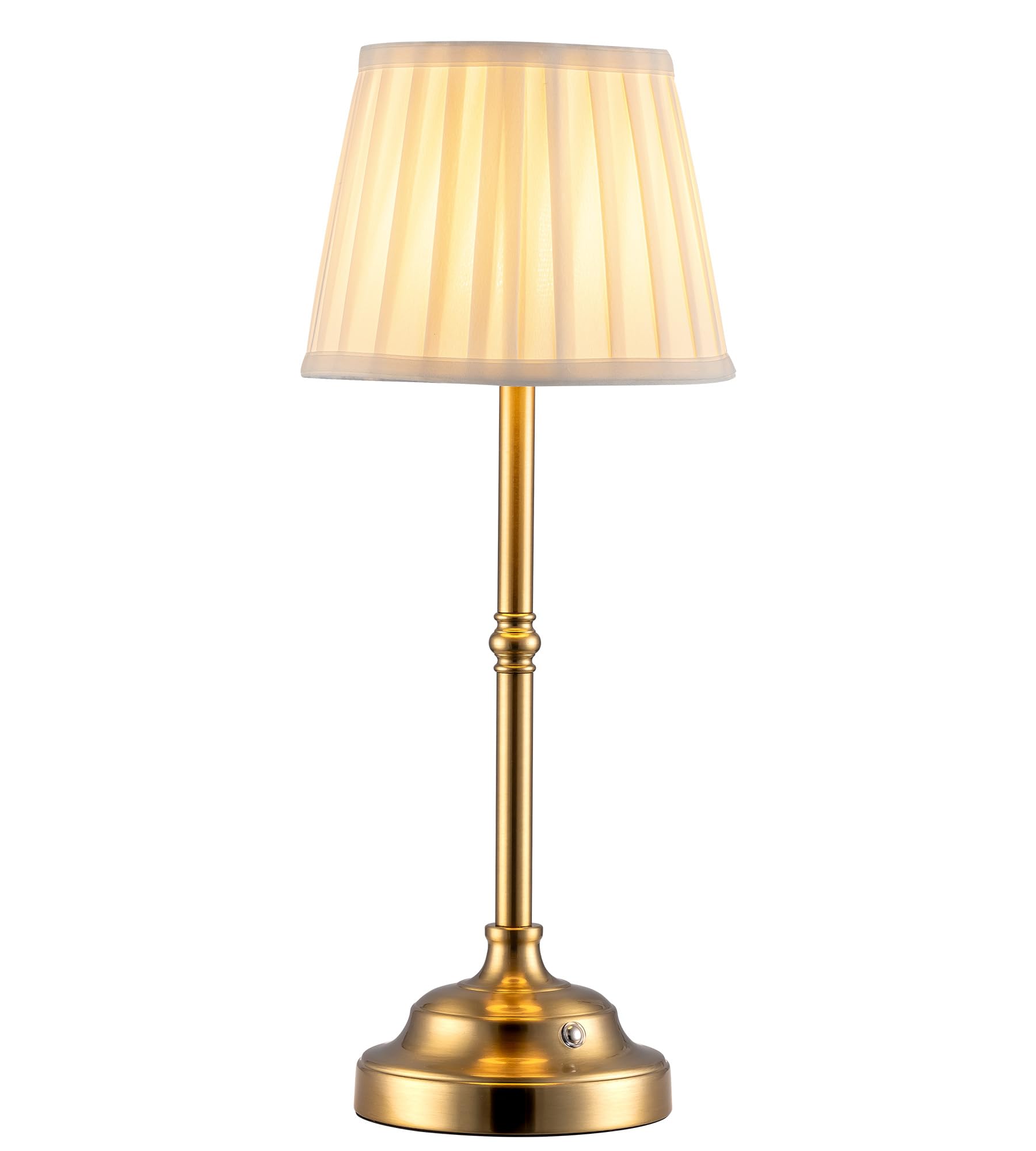 KDG cordless table lamp with bronze base for ambient tabletop lighting.