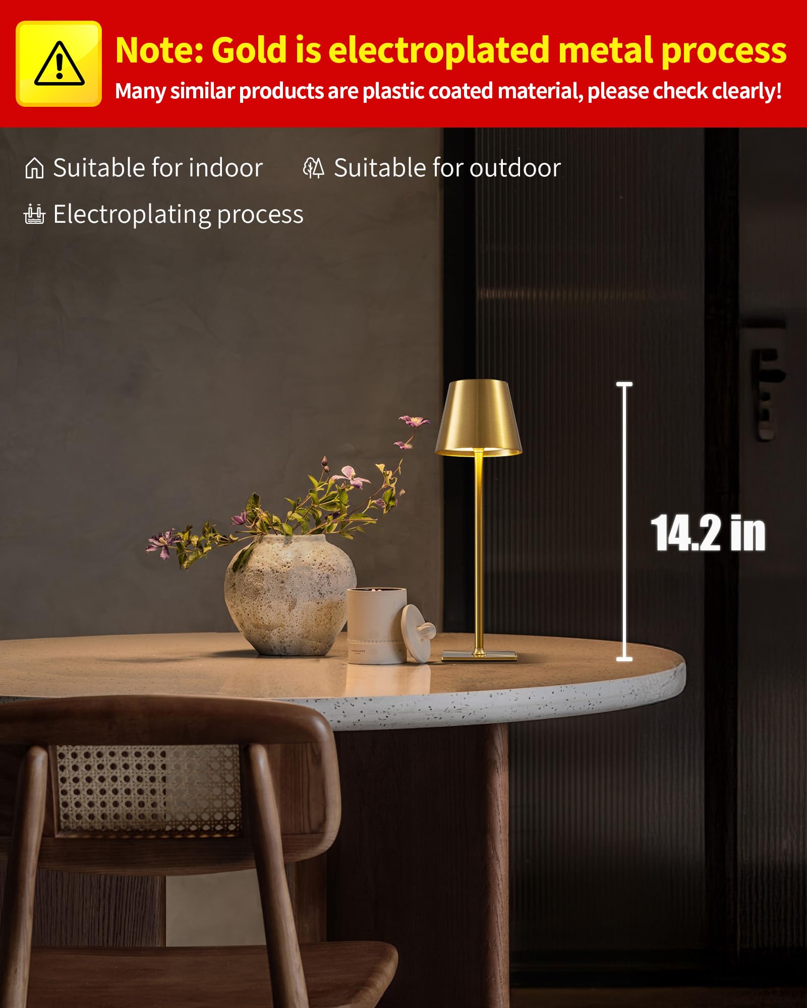 KDG rechargeable 4000mAh battery enables uninterrupted desk light