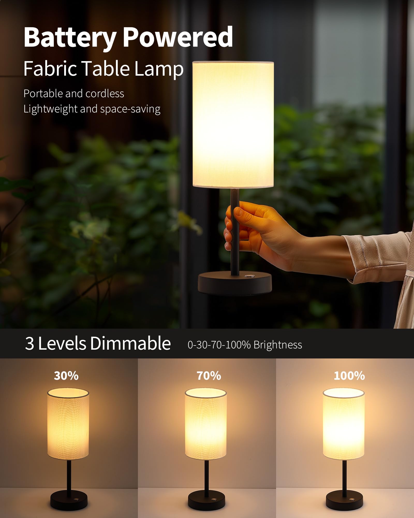 KDG lamp's 5000mAh battery delivers hours of cordless lighting at home