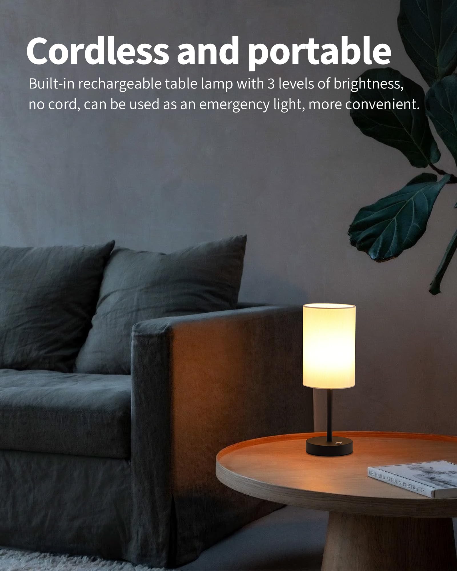 KDG lamp with linen shade adds soft ambient glow for living spaces