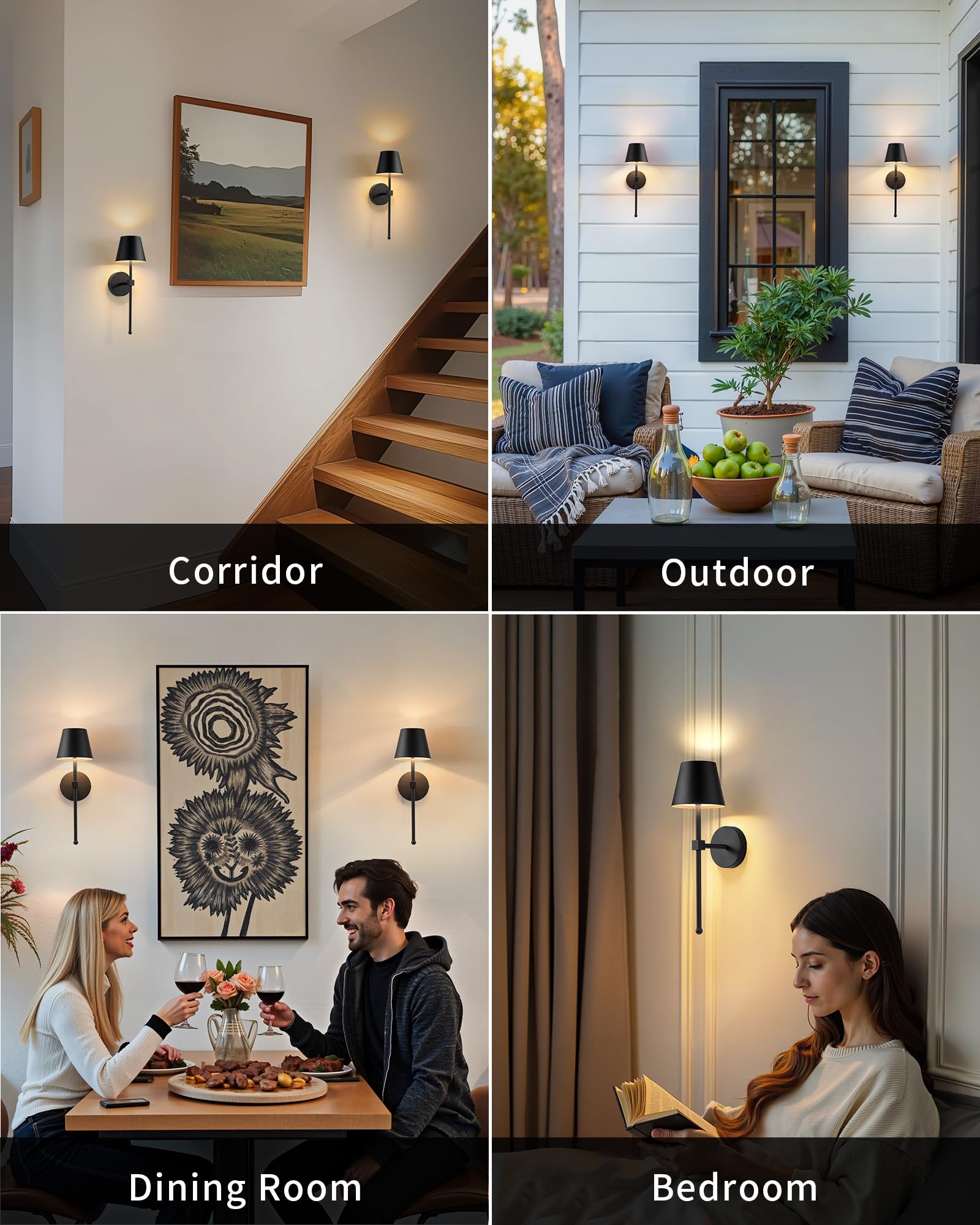 KDG battery-powered sconces deliver long runtime for versatile hallways.