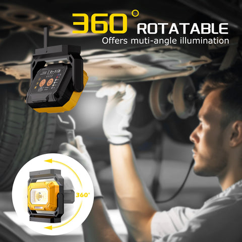 Keadeso 360-degree rotating base enables hands-free multi-angle illumination
