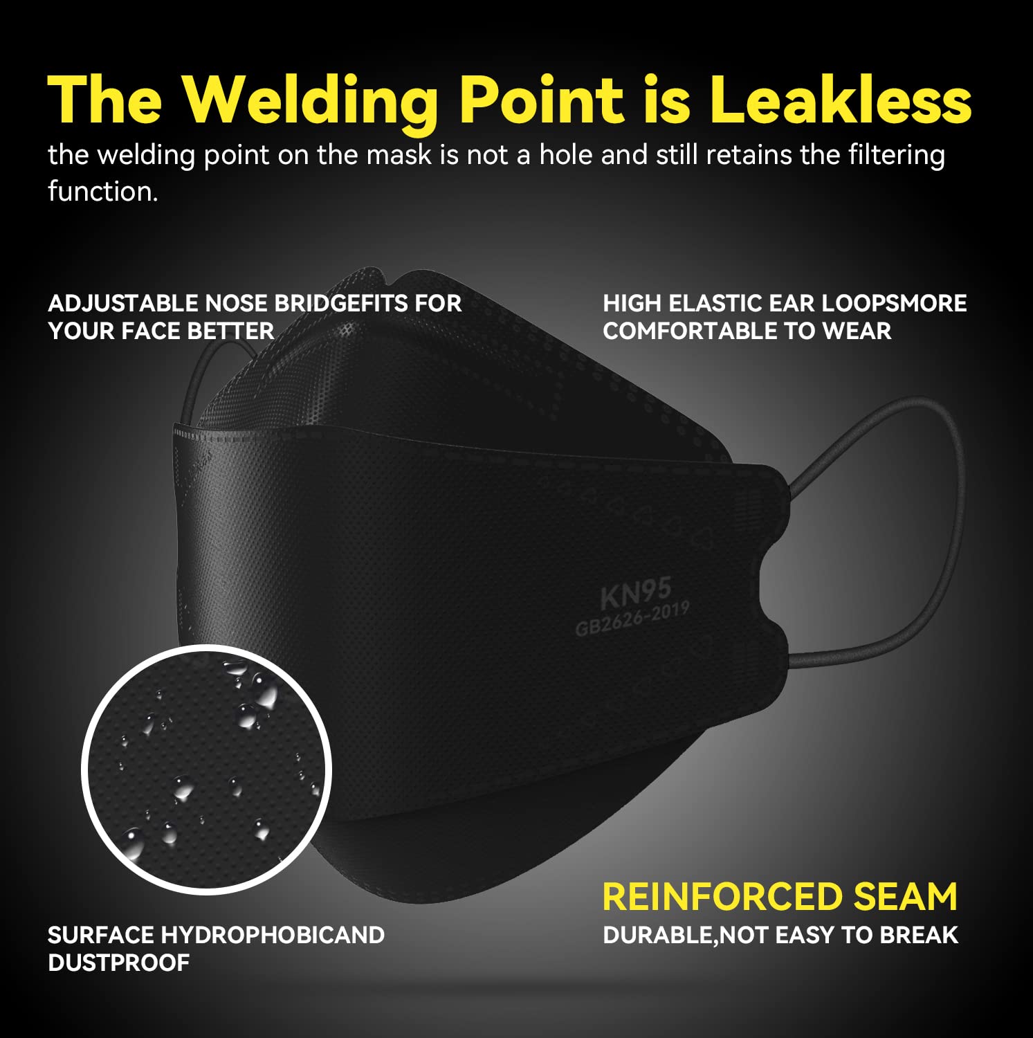 Keangs KN95 3D design shows snug facial seal