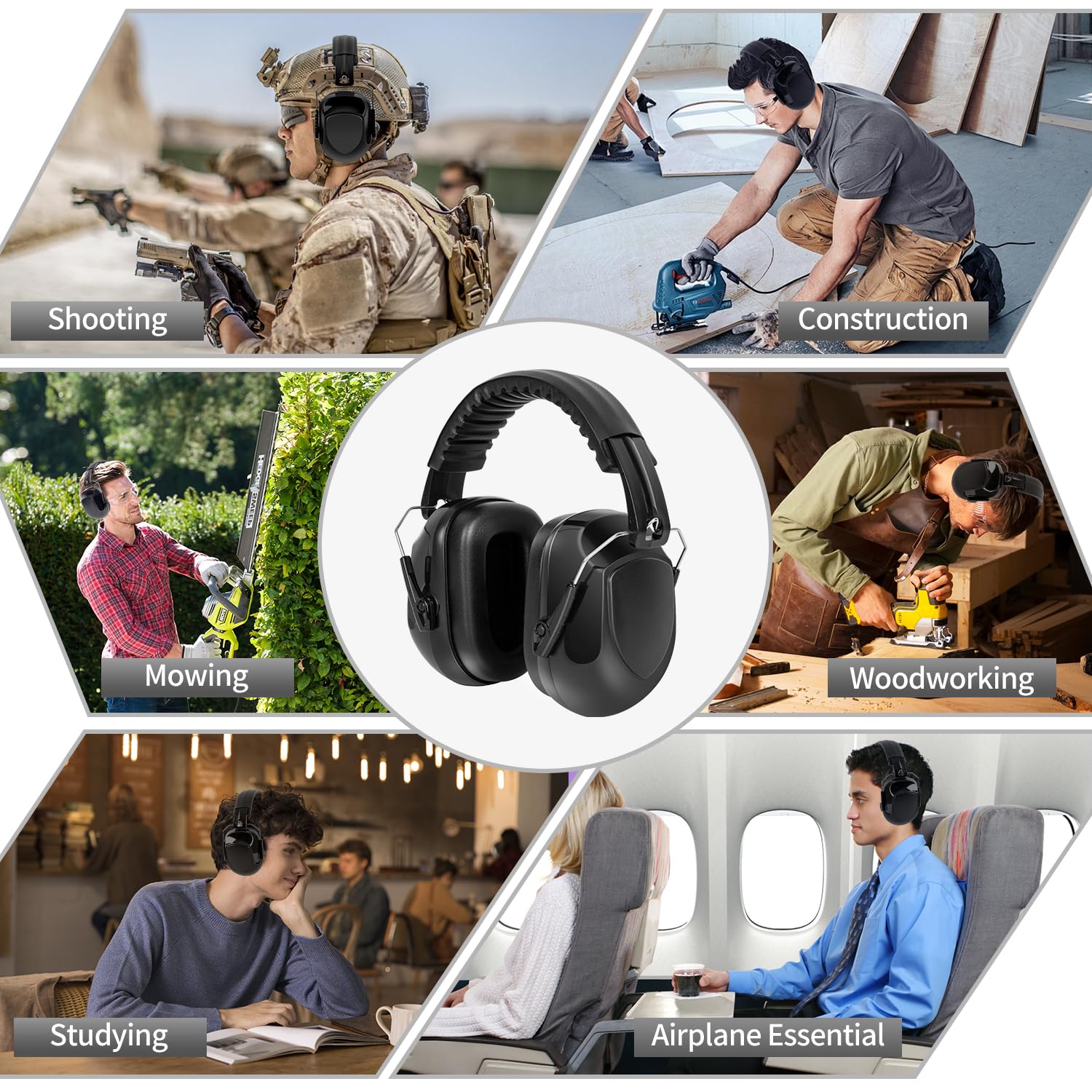 KEAOOD soft ear cushions and imitation leather for all-day comfort.