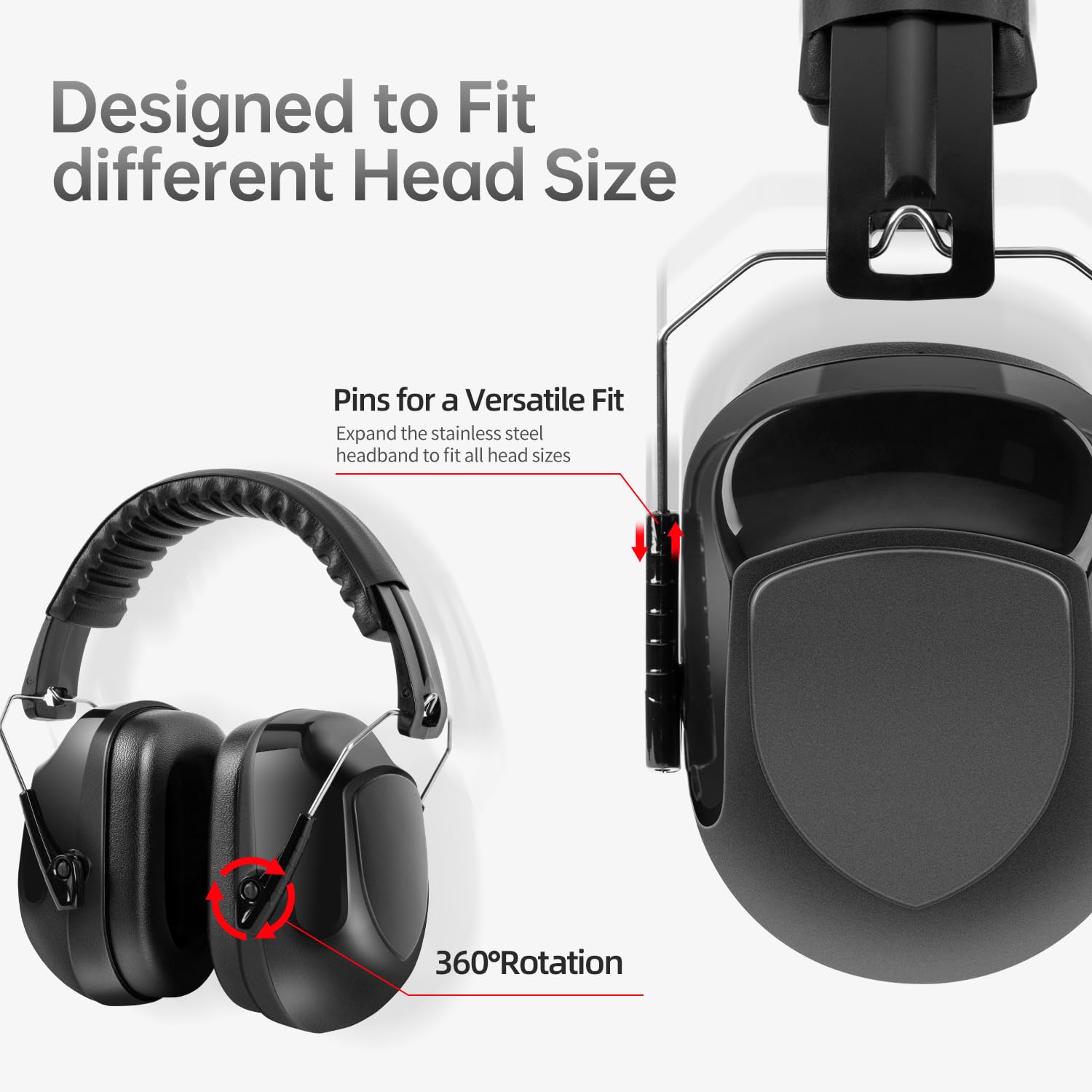 KEAOOD earmuffs suitable for lawn mowing, construction, and more.