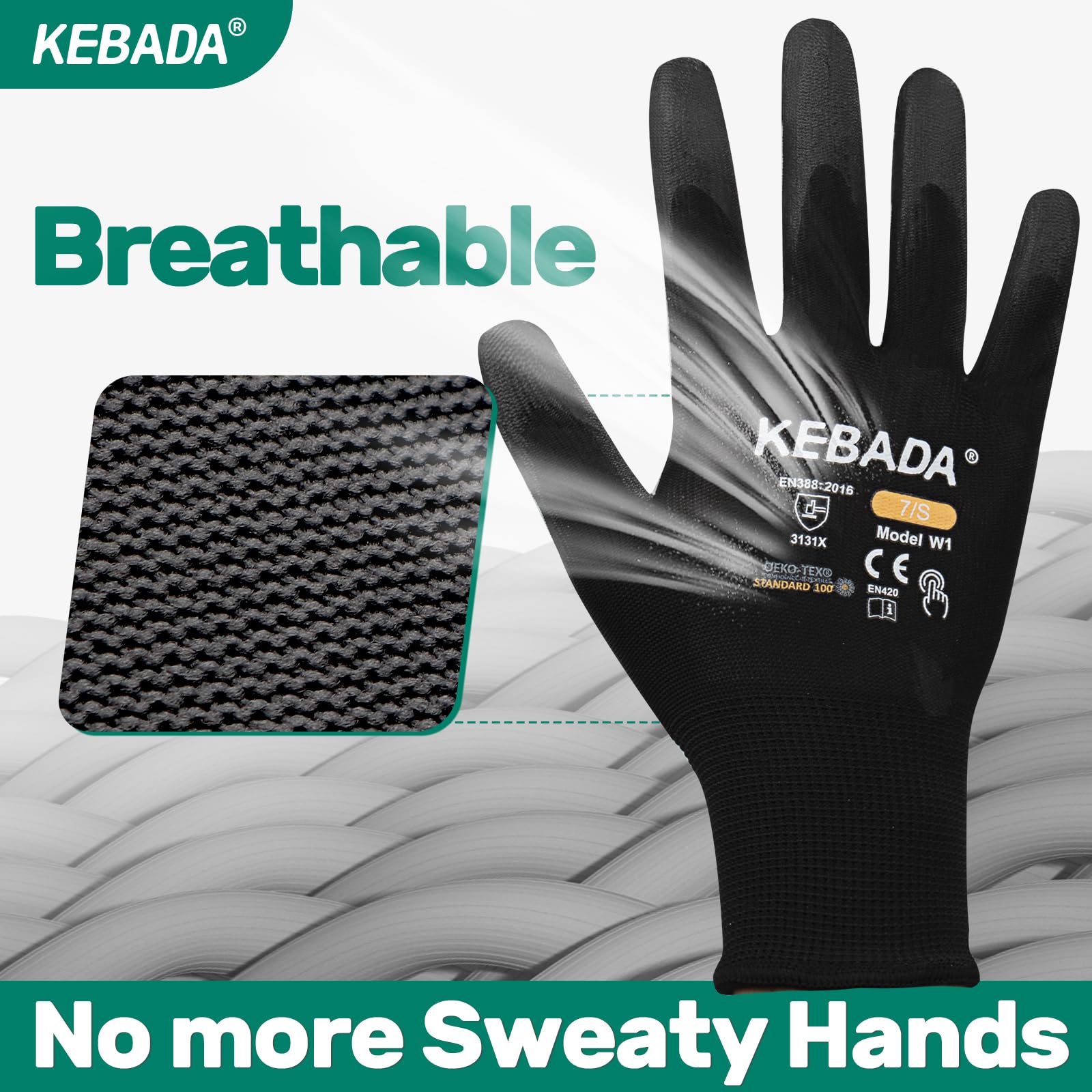 Kebada W1 multi-purpose gloves suitable for construction, gardening, and warehouse tasks
