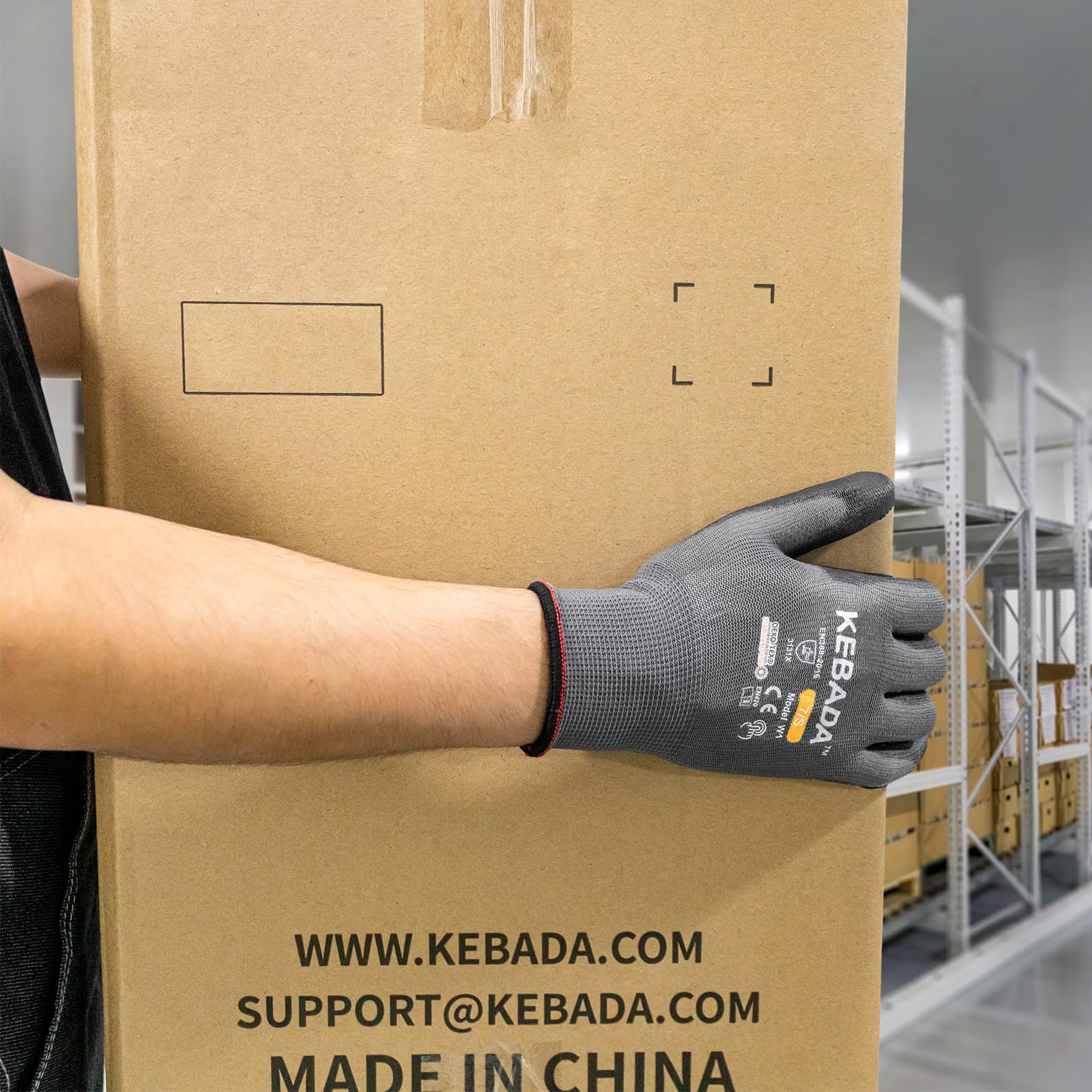 Breathable Kebada W1 design keeps hands cool during work.