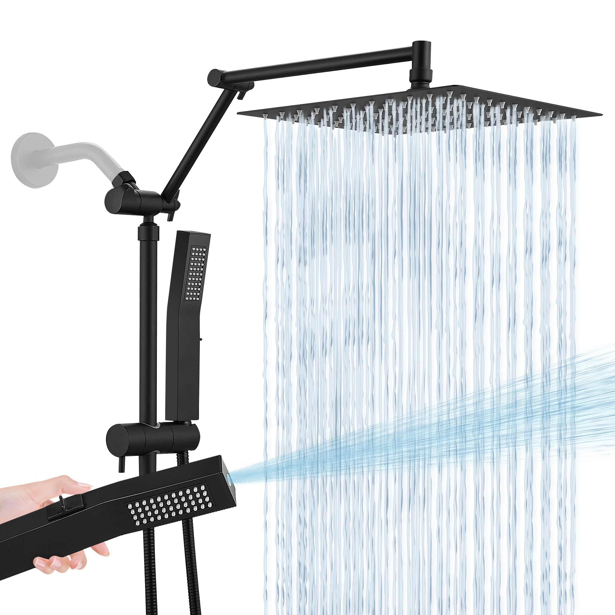 KEBAO all-metal 10-inch rain shower head delivers full-body coverage for a spa-like wash.