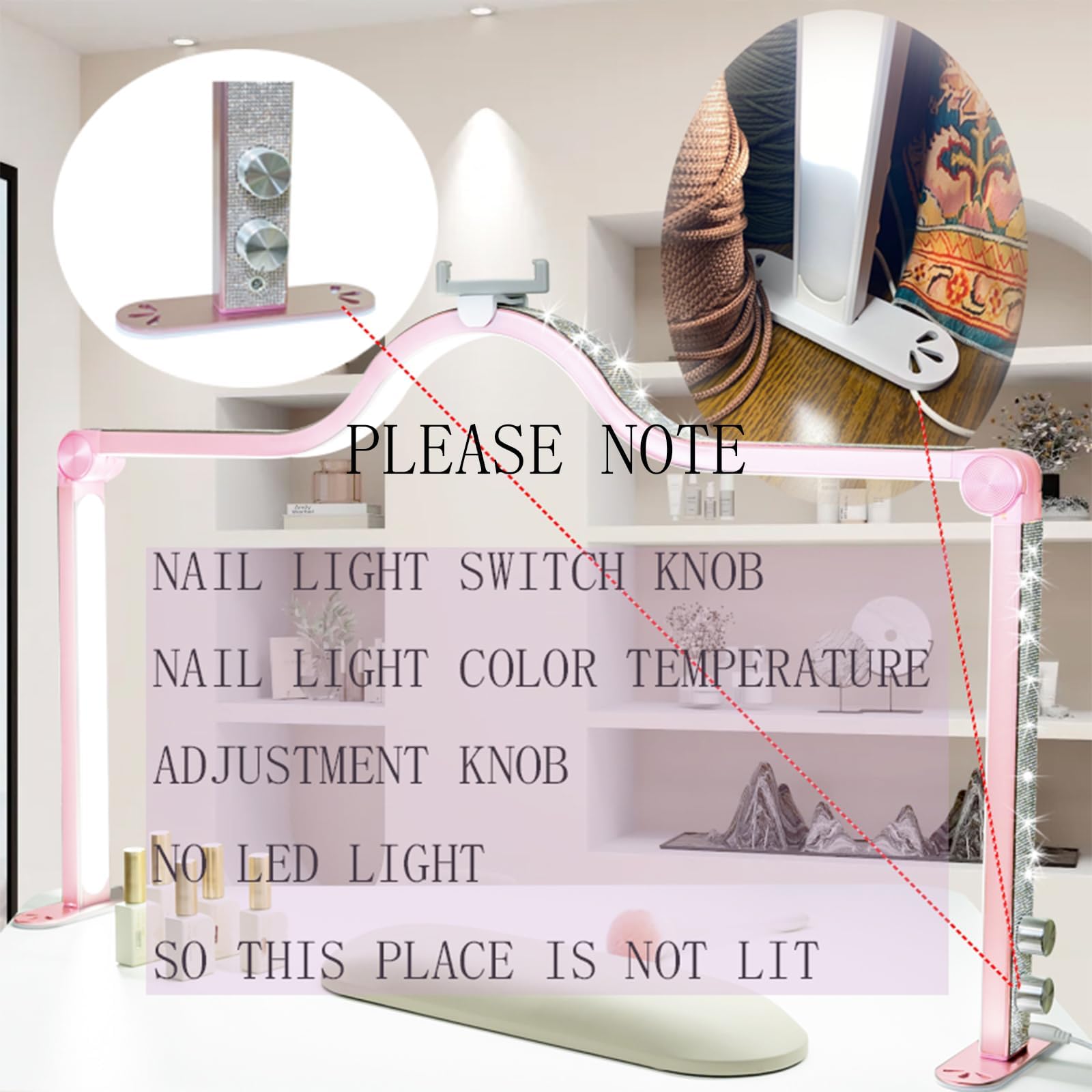 KEDAO nail lamp with brightness control from 0 to 100 percent