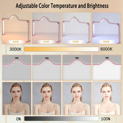 KEDAO half-moon arch illumination lamp reducing shadows during beauty tasks