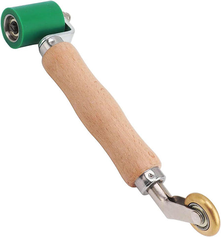 Brass detail roller precisely works in tight corners for clean seam lines.