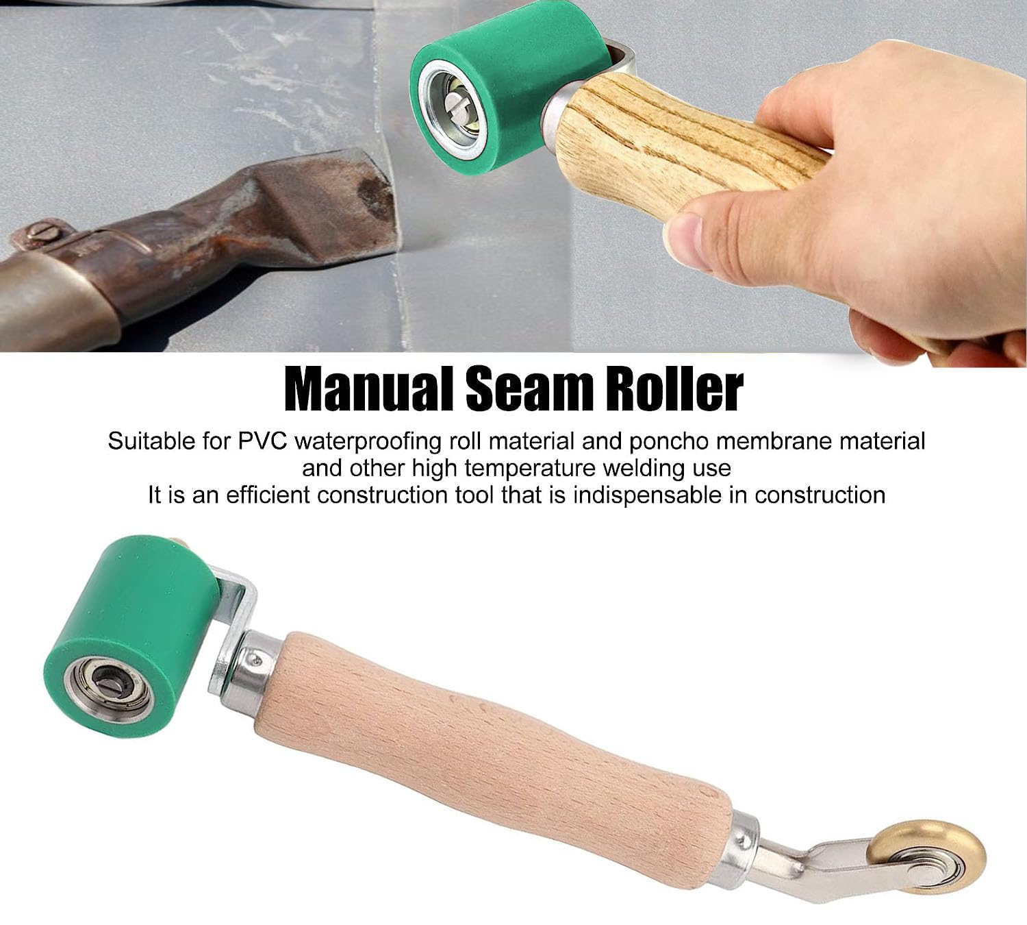 Perfect for woodworking, flooring, and upholstery seam work with even pressure.
