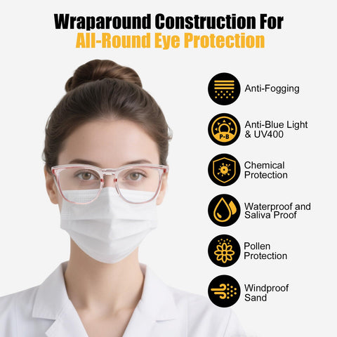 KeeiZoes ergonomic nosepiece and temples fit various faces for long use