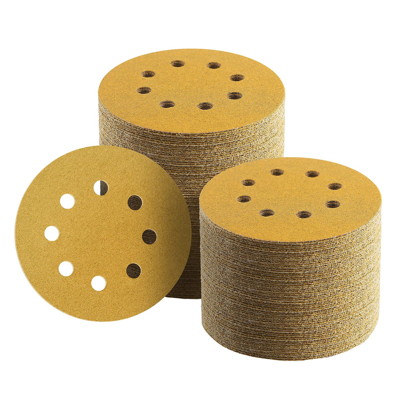 Keeimp 5-inch sanding disc with 8-hole dust extraction for wood finishing.