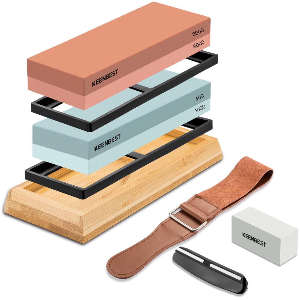 KEENBEST Actual Grit whetstone 400-1000 for fast edge repair and polish.