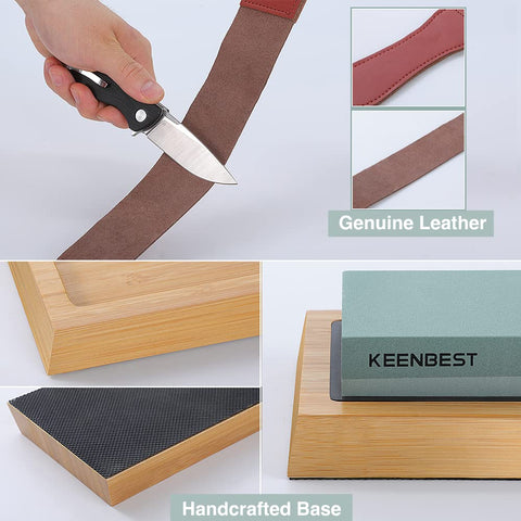 KEENBEST angle guide helps beginners maintain consistent sharpening angles.