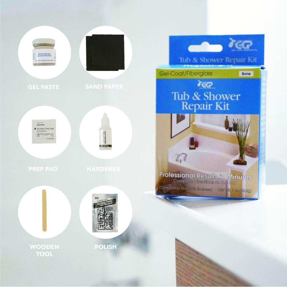 Keeney gel-coat putty in bone color for minor surface repairs