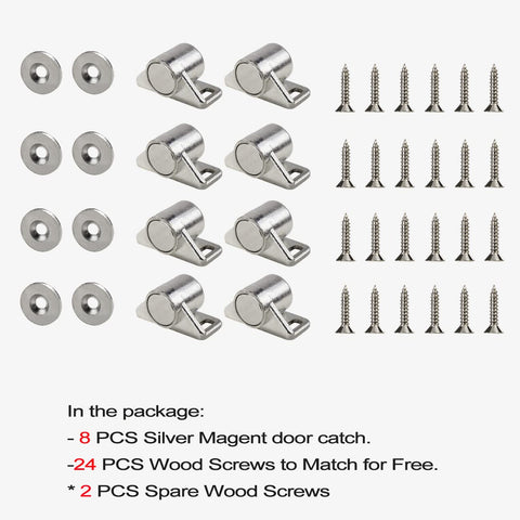 Keenkee cabinet latch hardware includes screws for easy installation.