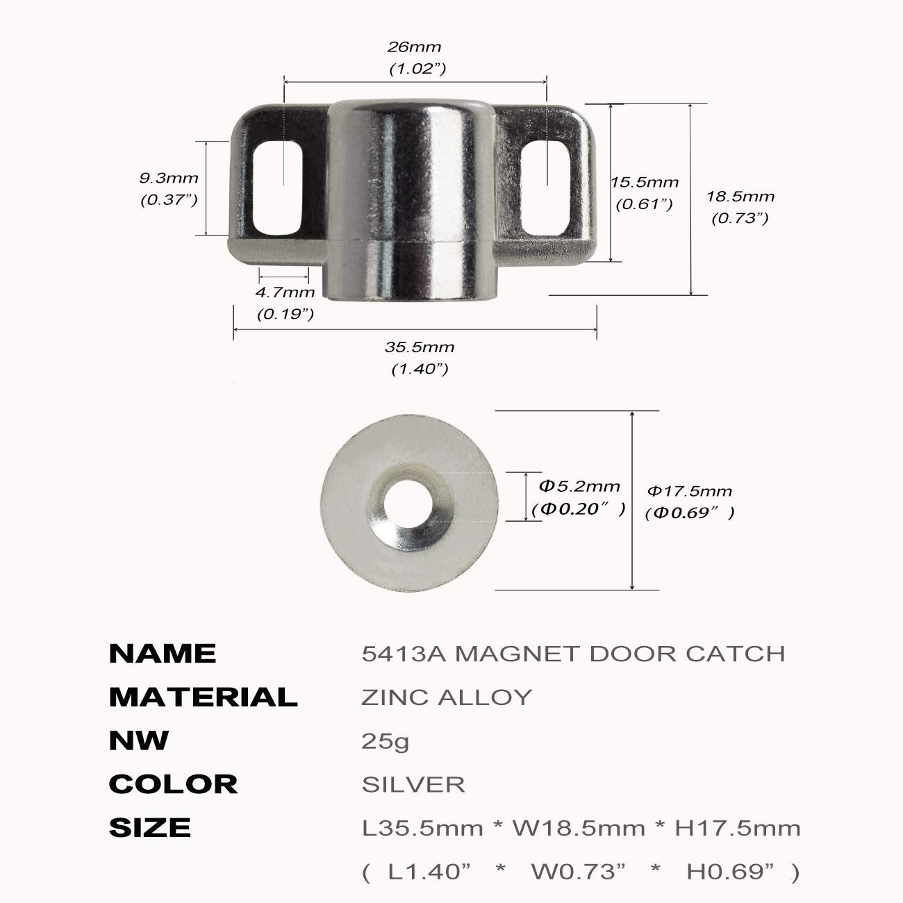 Keenkee neodymium magnet cabinet latch provides strong closure for pantry and closets.