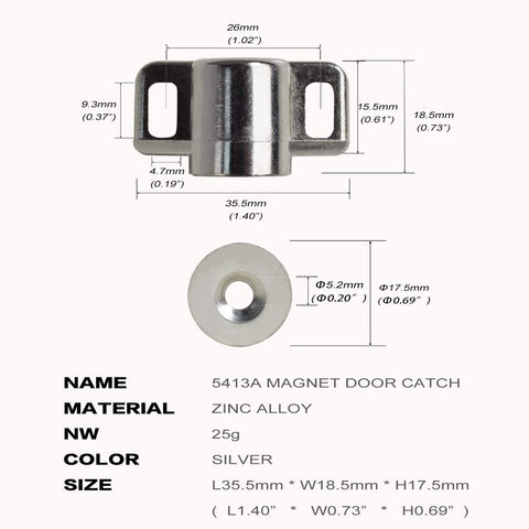 Keenkee neodymium magnet cabinet latch provides strong closure for pantry and closets.