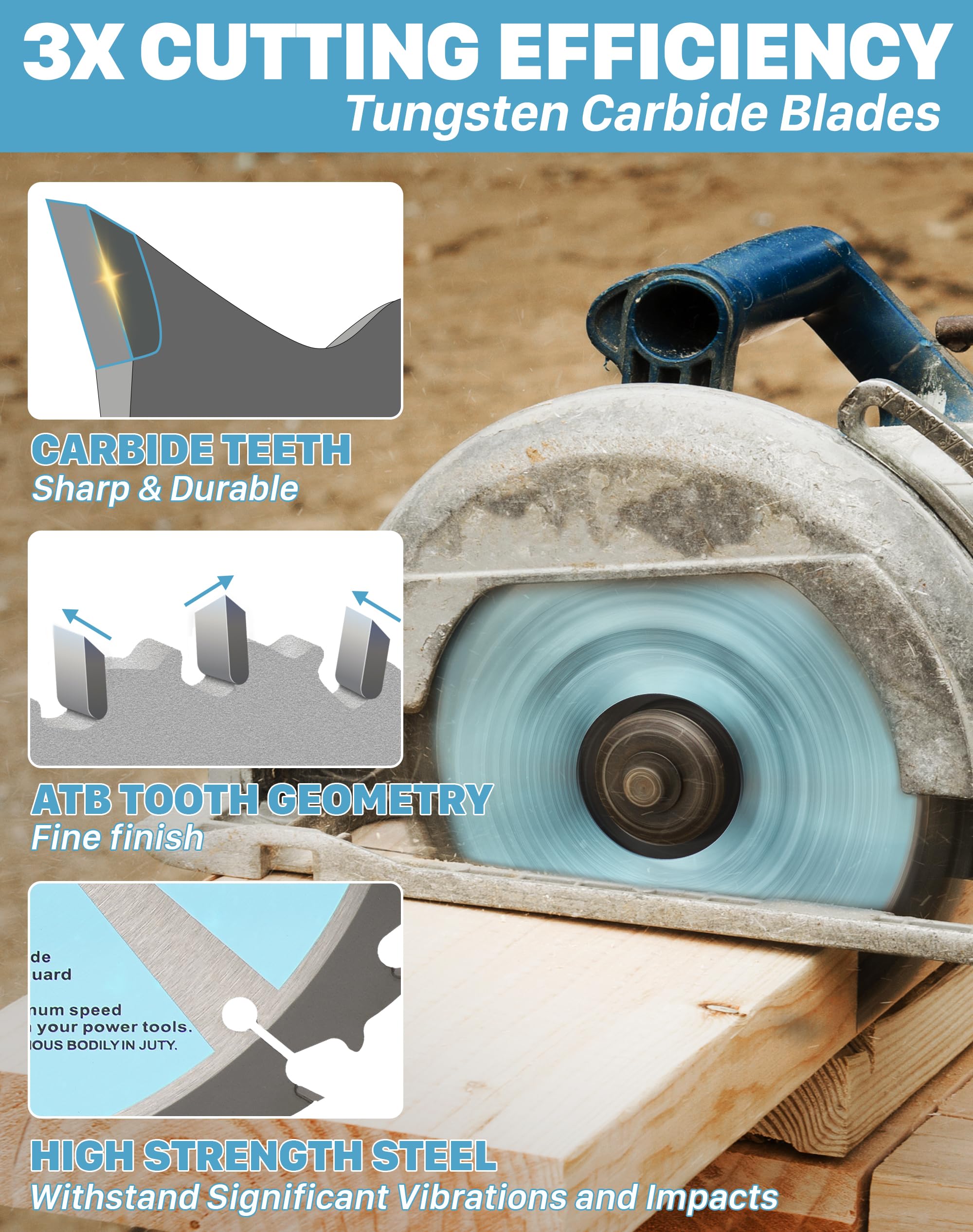 KEENTECH ATAF double-ground tips for smooth cuts across the grain