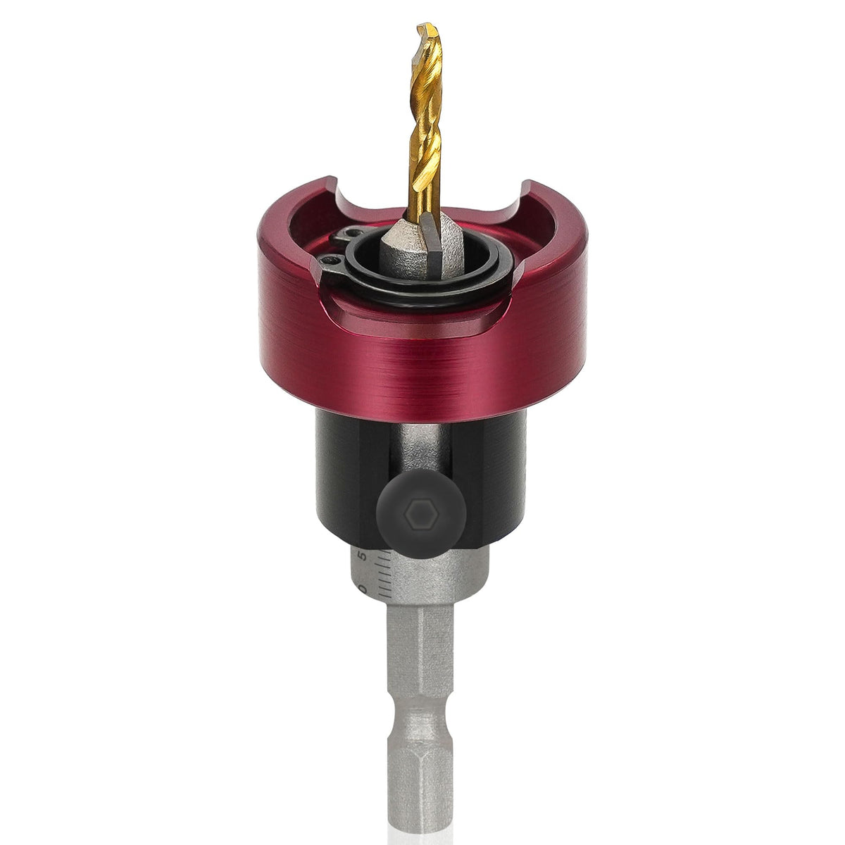 KEENTECH carbide-tipped 82° countersink guides clean, precise flush seating in wood