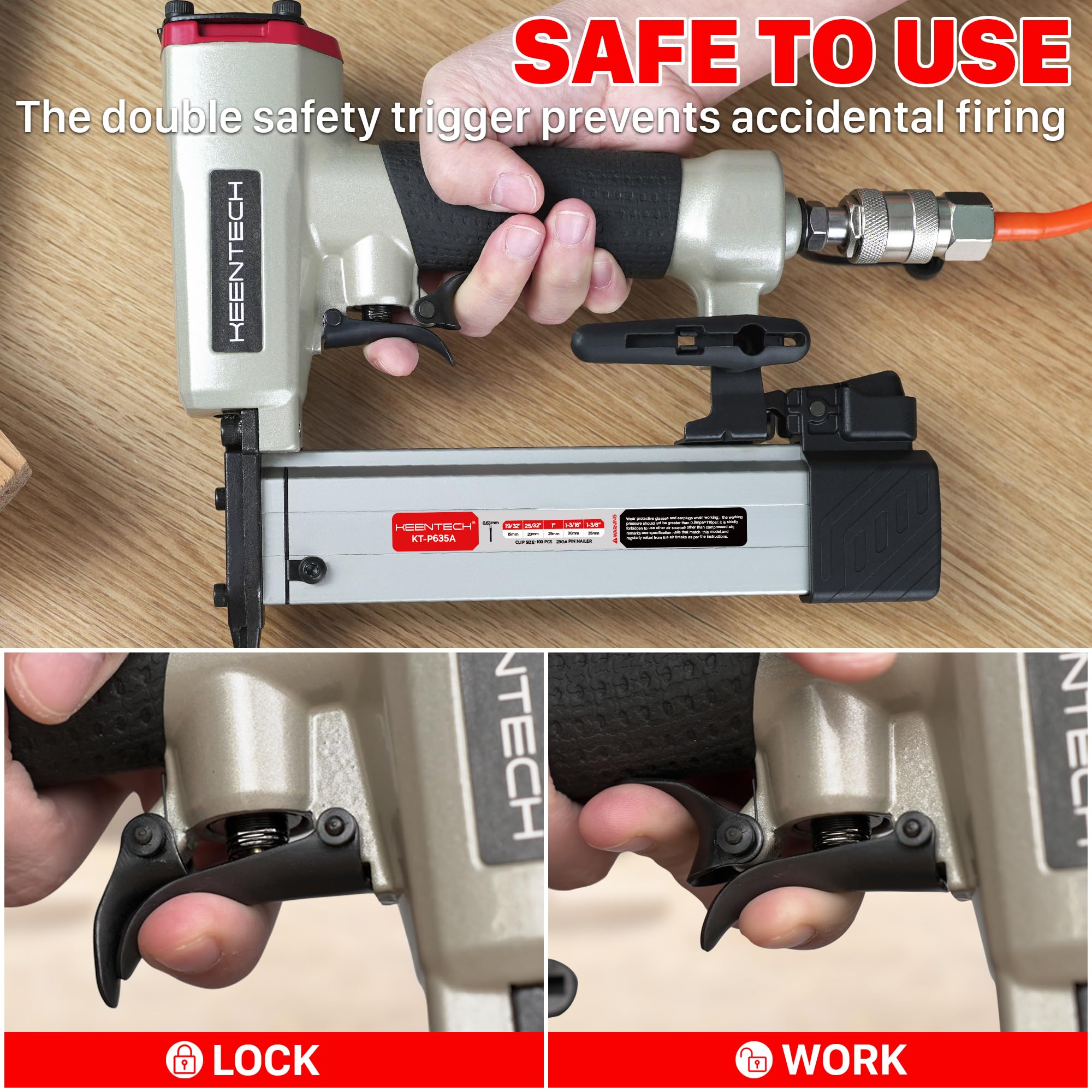 KEENTECH finishing tool shows cabinet trim and fine woodworking applications