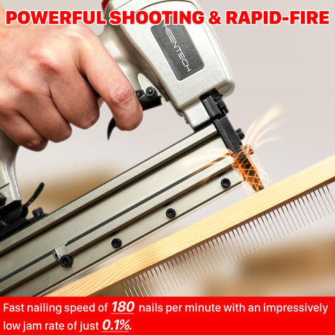 KEENTECH pin nailer aluminum body showcases sturdy yet light construction