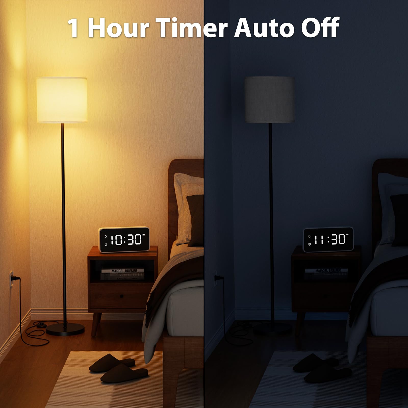 Keepsmile weighted-base floor lamp stays stable on any floor.