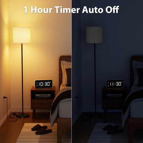 Keepsmile weighted-base floor lamp stays stable on any floor.