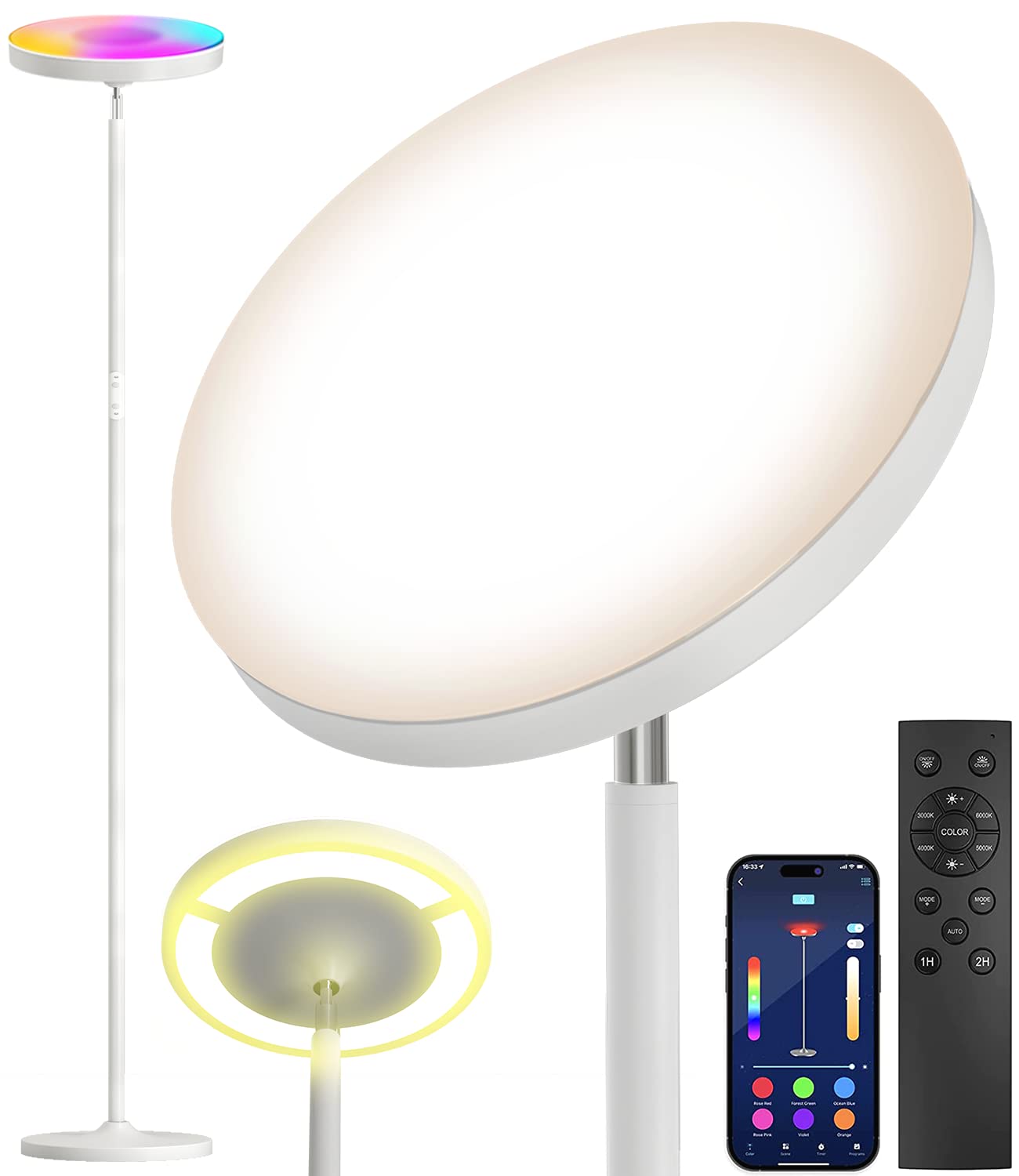 Keepsmile double-side lamp top RGB glow for ambient living room lighting