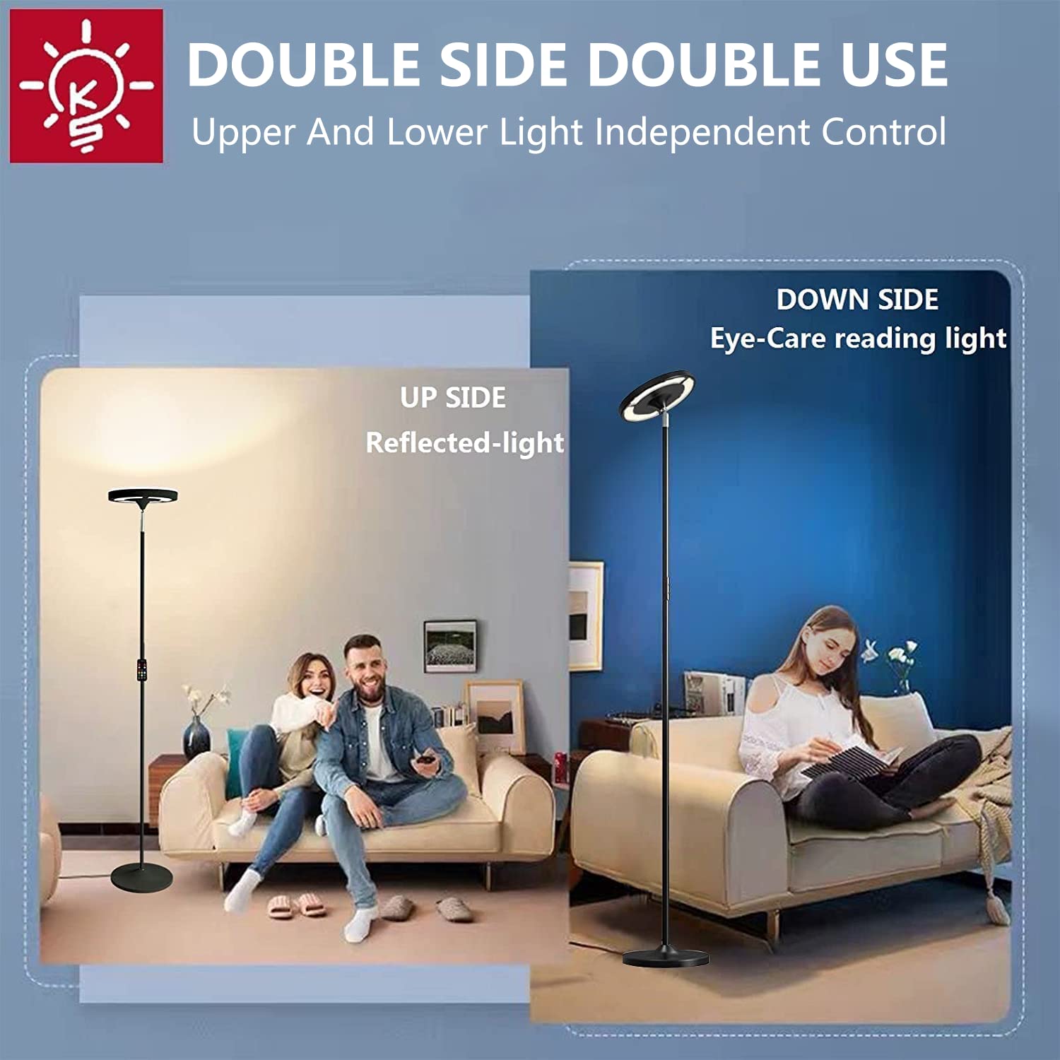 Keepsmile RGB color modes illuminate ambient lighting options for living rooms