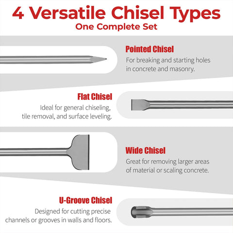 Keewaki assembled chisel set in use demonstrating extended reach.