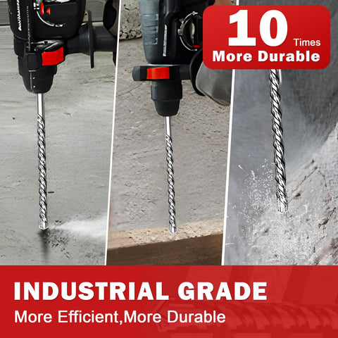 Keewaki bits drilling through concrete, brick, and stone with minimal burrs