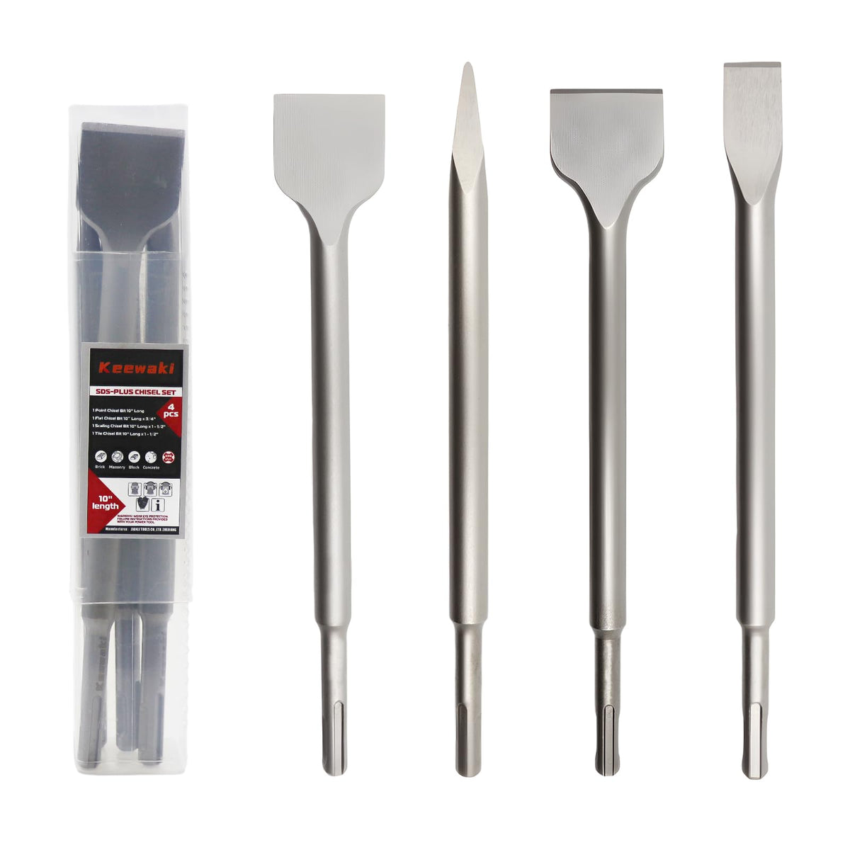 Keewaki flat 10-inch chisel for clean masonry cuts