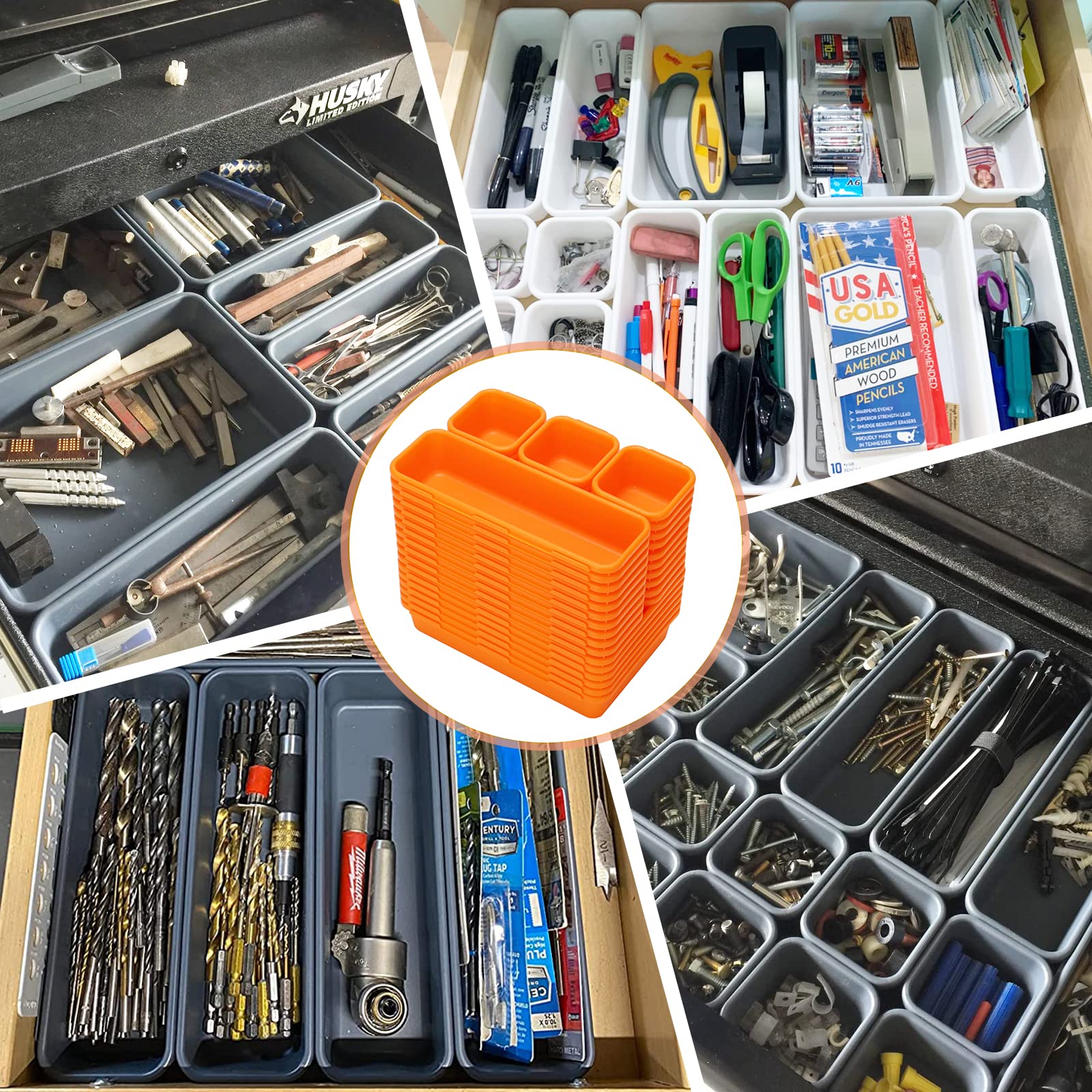 KeFanta 42-pack large tray offering roomy storage for larger fasteners