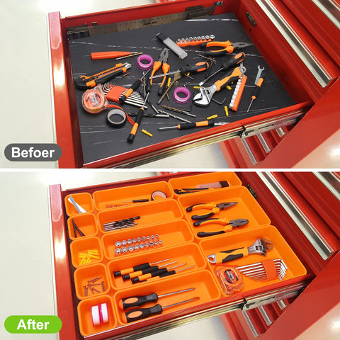 KeFanta 42-pack medium tray organizing screws and nuts in drawers
