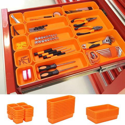 KeFanta 42-pack small tray in orange keeping tiny hardware neatly separated