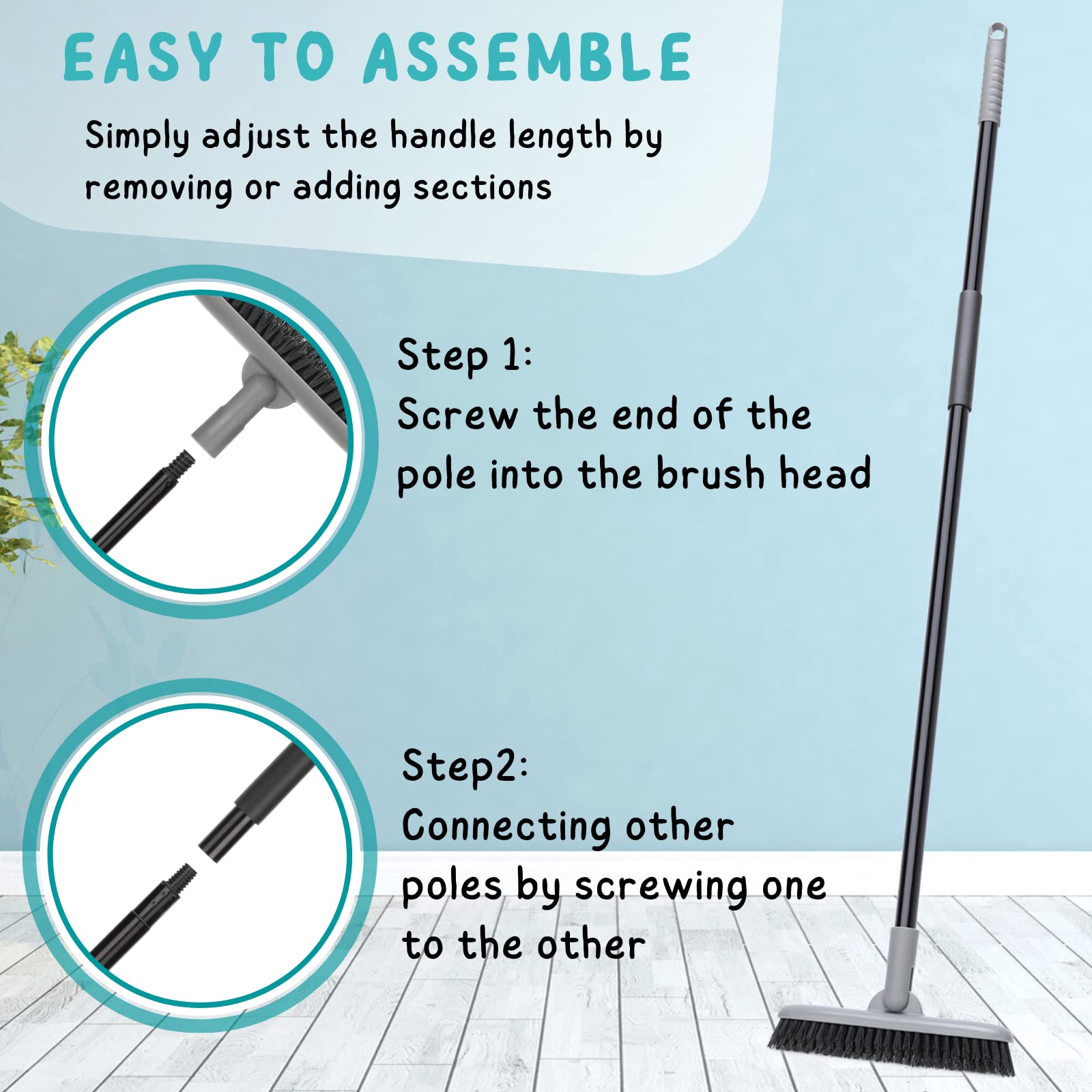 KeFanta grout brush ergonomic wrap handle reduces hand fatigue during scrubbing.
