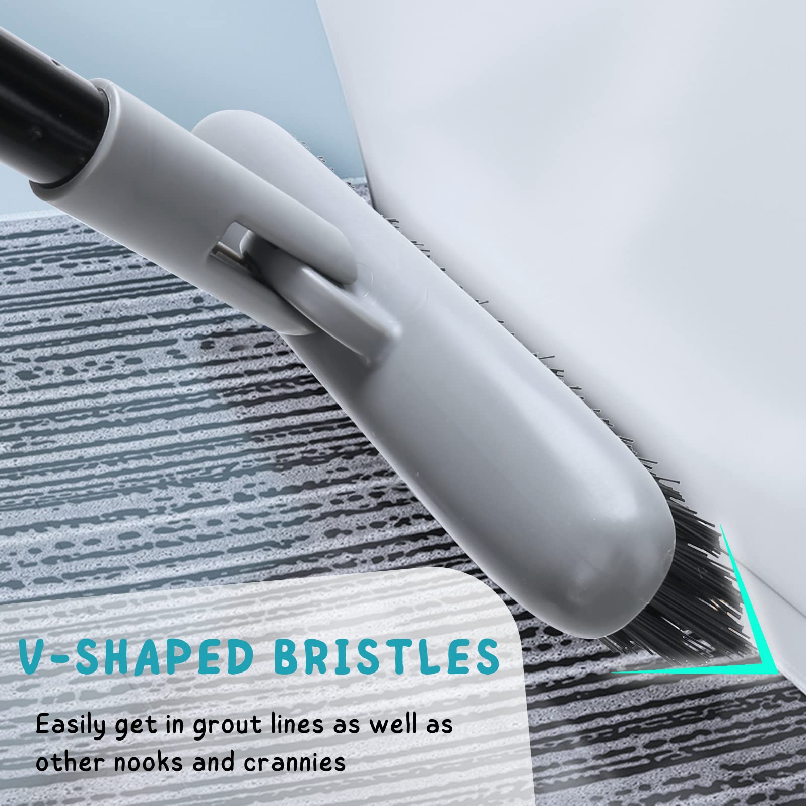 KeFanta grout brush built-in storage hole keeps tool ready between uses.