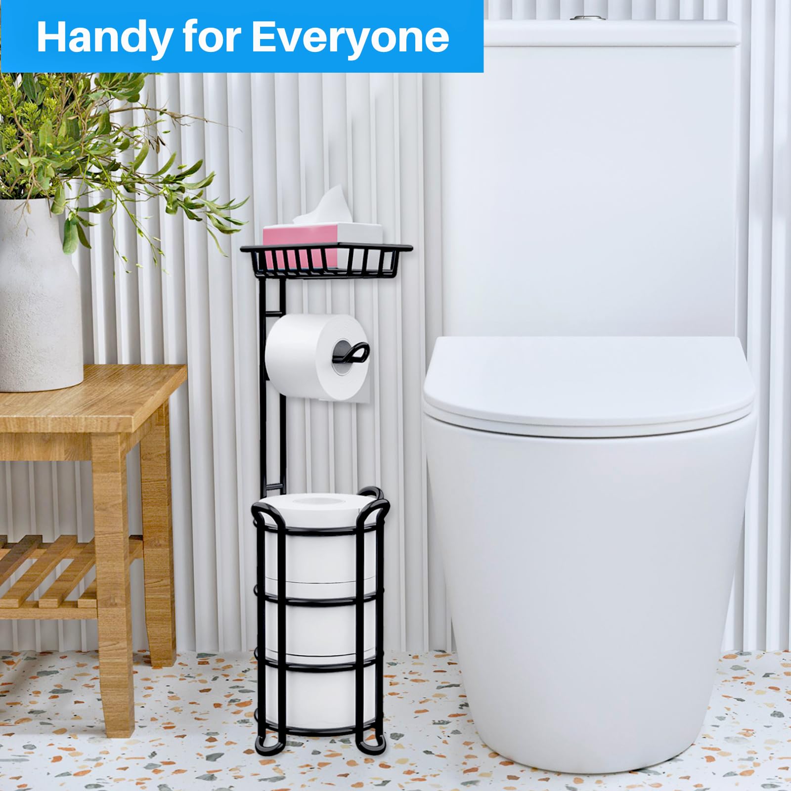 KeFanta free-standing design fits small bathrooms and RVs.