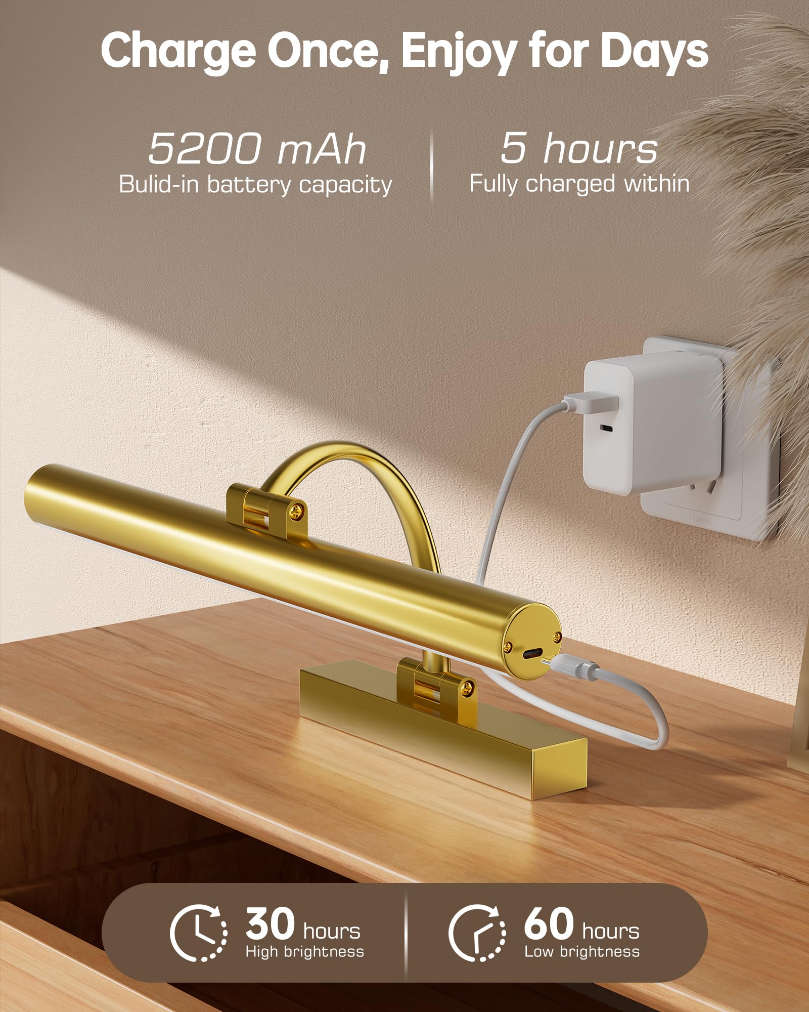 KEILAIMO Picture Light shows 5200mAh battery for extended runtime.
