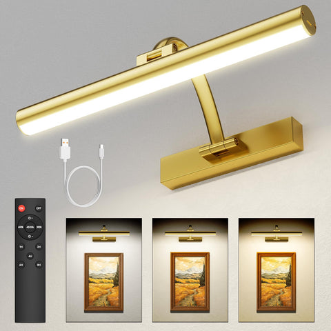 KEILAIMO wall-rechargeable battery picture light displays cordless convenience for artworks