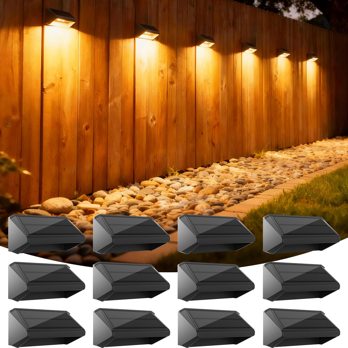 Keilaimo solar fence light pack-1 illuminates the fence line with consistent 100-lumen brightness
