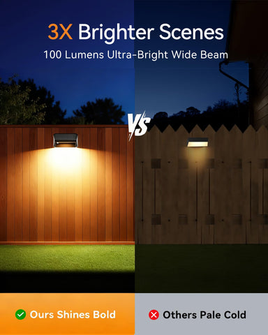Keilaimo solar fence light pack-3 along a deck edge for warm dusk ambience